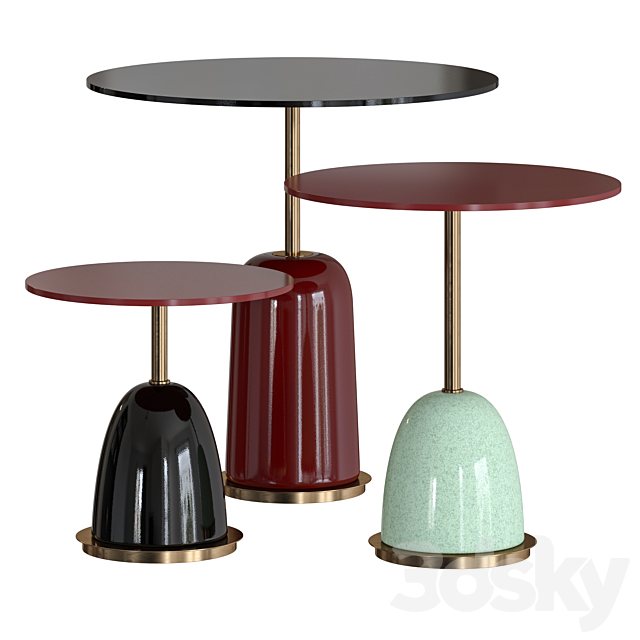 Marioni Pins Side Tables 3DSMax File - thumbnail 1