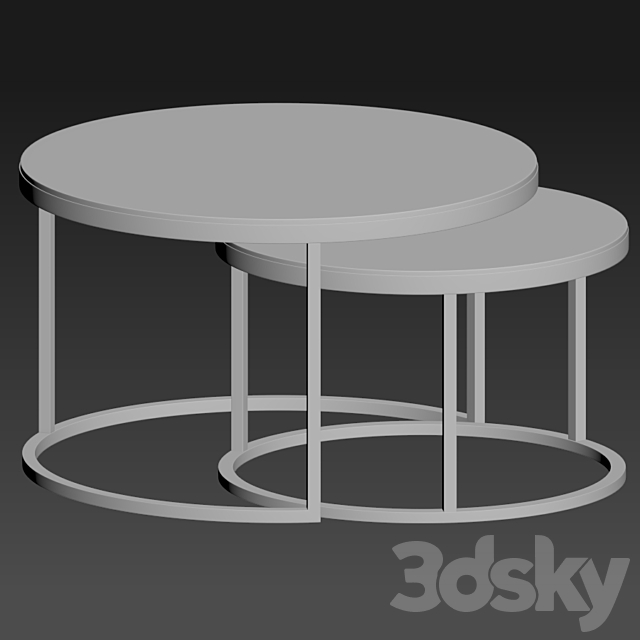 Mars Nesting Coffee Table Set 02 3DSMax File - thumbnail 2