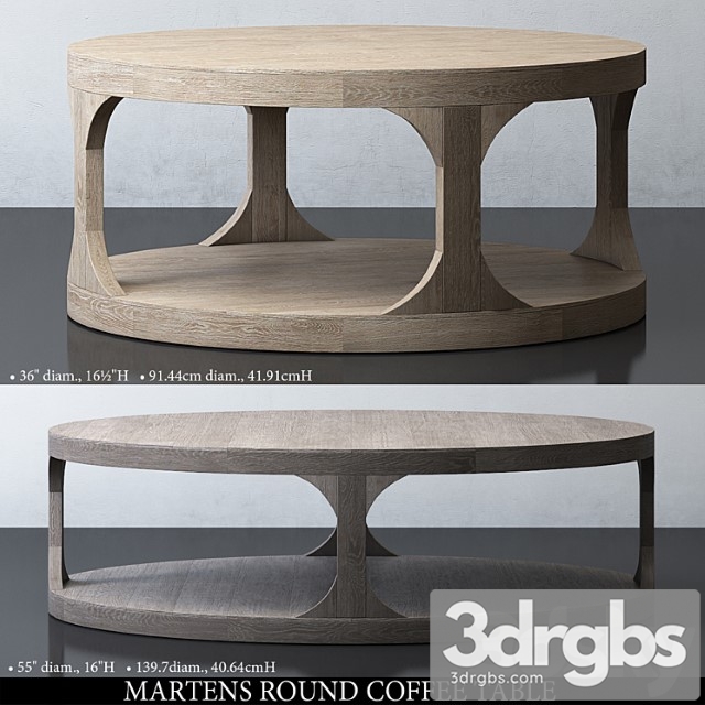 Martens round coffee table 2 3dsmax Download - thumbnail 1