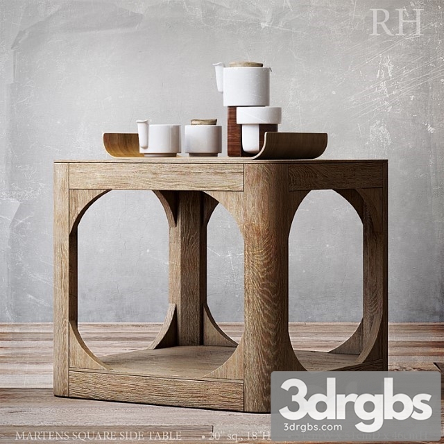 Martens Square Side Table 20sq 3dsmax Download - thumbnail 1