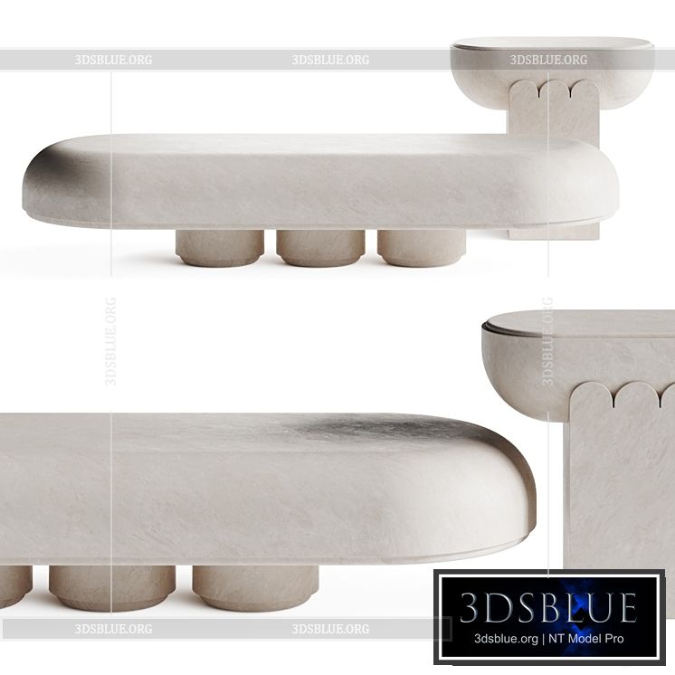 Martin Masse Agatha Coffee Tables 3DS Max - thumbnail 3