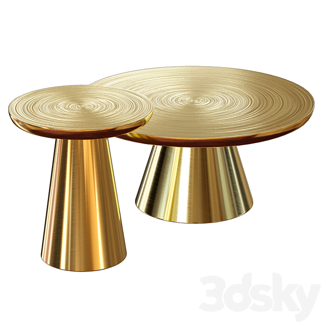 Martini Collection Gold coffe table 3DSMax File - thumbnail 4