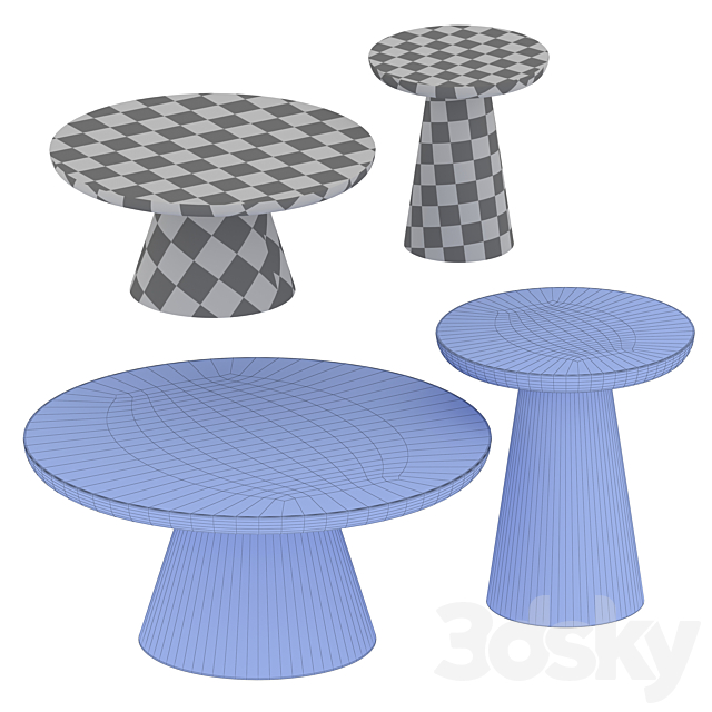 Martini Collection Gold coffe table 3DSMax File - thumbnail 5