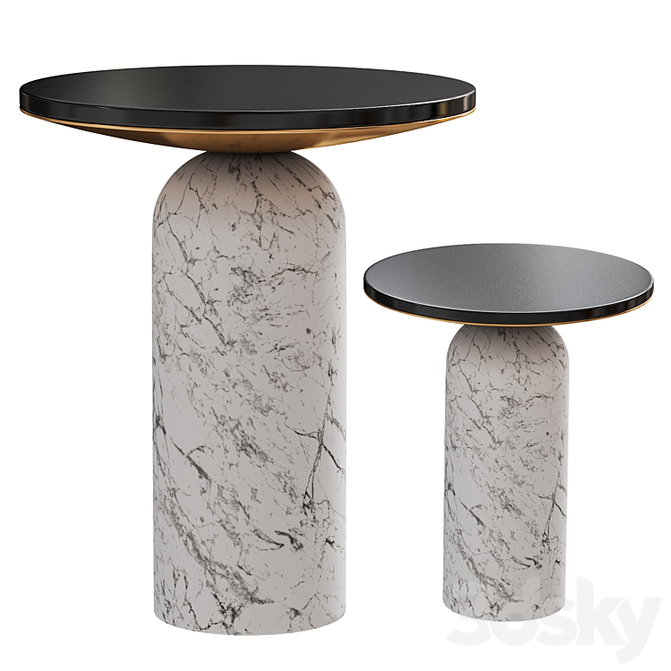 Martini Side Table 3DS Max Model - thumbnail 1