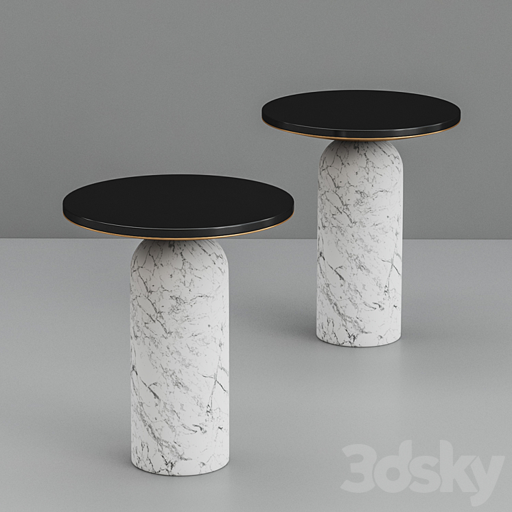 Martini Side Table 3DS Max Model - thumbnail 2