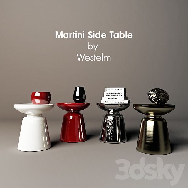 Martini Side Table 3DSMax File - thumbnail 1