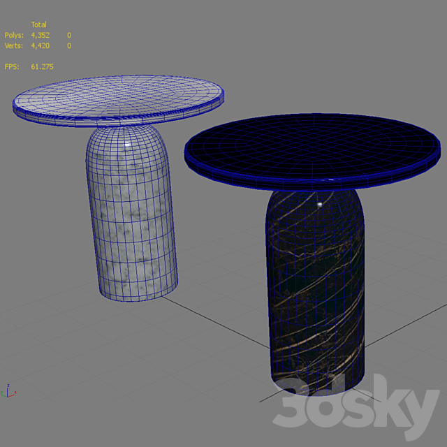 Martini Side Tables By CB2 3DSMax File - thumbnail 6