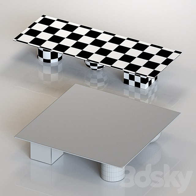 Massimo Vignelli Metafora Coffee Table 3DSMax File - thumbnail 2