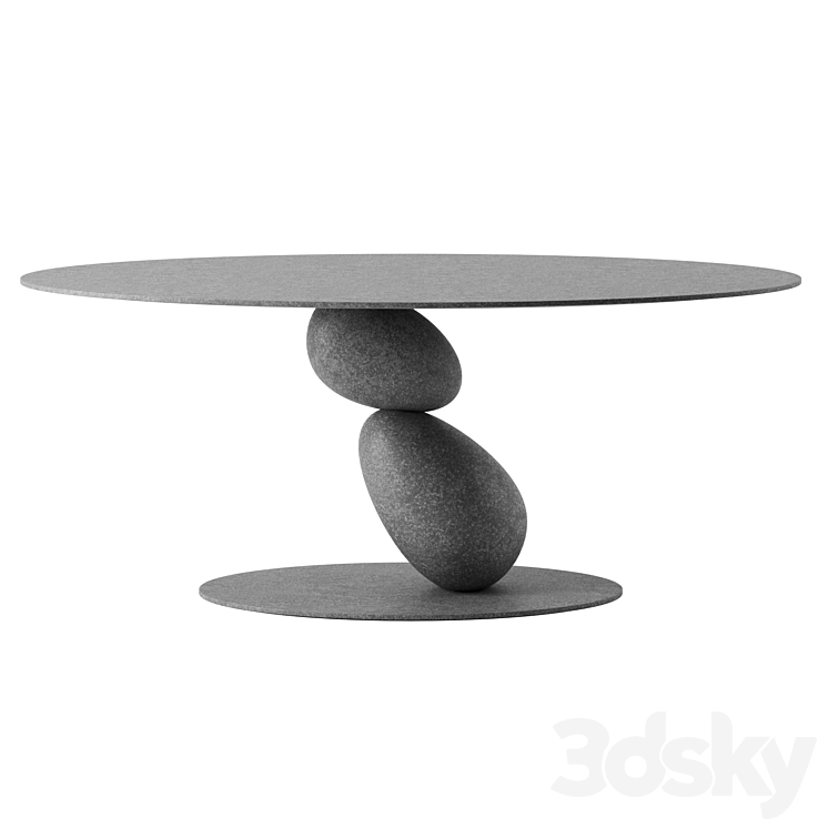 MATERA dining table by Mogg 3DS Max Model - thumbnail 3