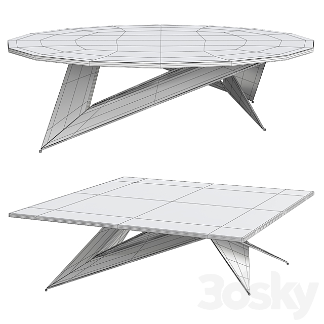 Mathematique 40 Coffee Table Reflex Angelo 3DSMax File - thumbnail 2