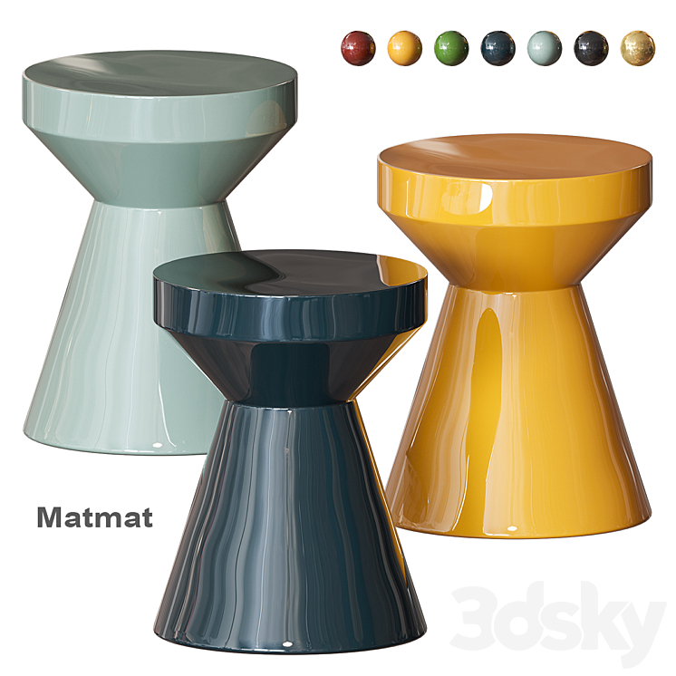 Matmat Ceramic sofa table La redoute 3DS Max Model - thumbnail 1