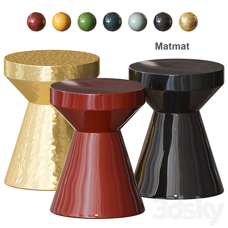 Matmat Ceramic sofa table La redoute 3DS Max Model - thumbnail 2