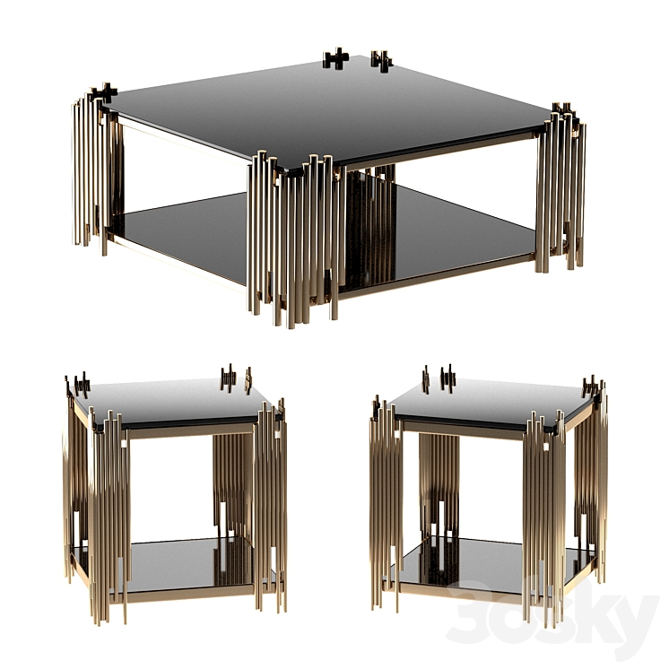 Mauris Square Coffee Table 3DS Max - thumbnail 1