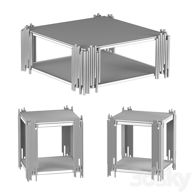 Mauris Square Coffee Table 3DS Max - thumbnail 2