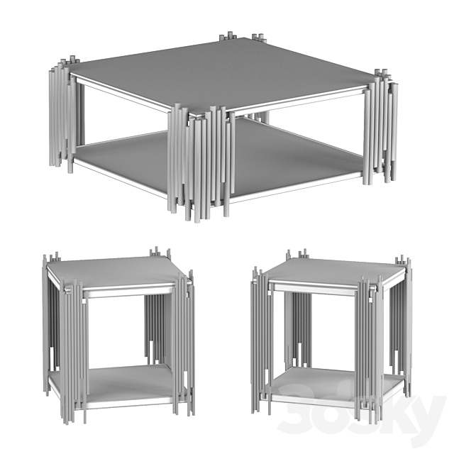 Mauris Square Coffee Table 3DSMax File - thumbnail 2