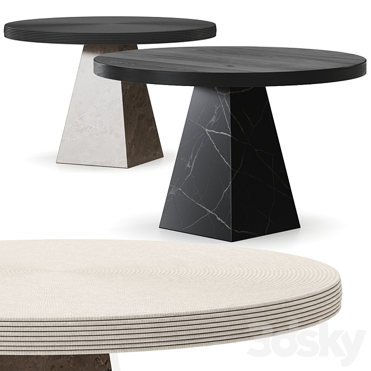 Mcguire Furniture Mc152 Querini by Nicole Hollis Round Dining Table 3DS Max - thumbnail 1