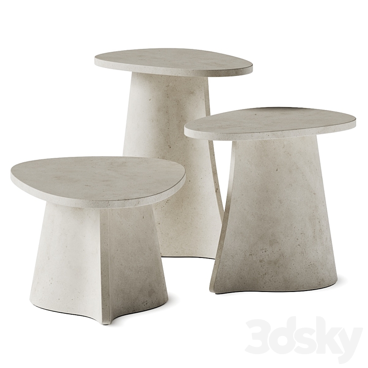 Mdf Italia Fossil Coffee Table 3DS Max Model - thumbnail 1