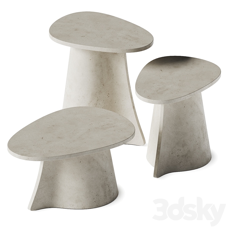 Mdf Italia Fossil Coffee Table 3DS Max Model - thumbnail 2