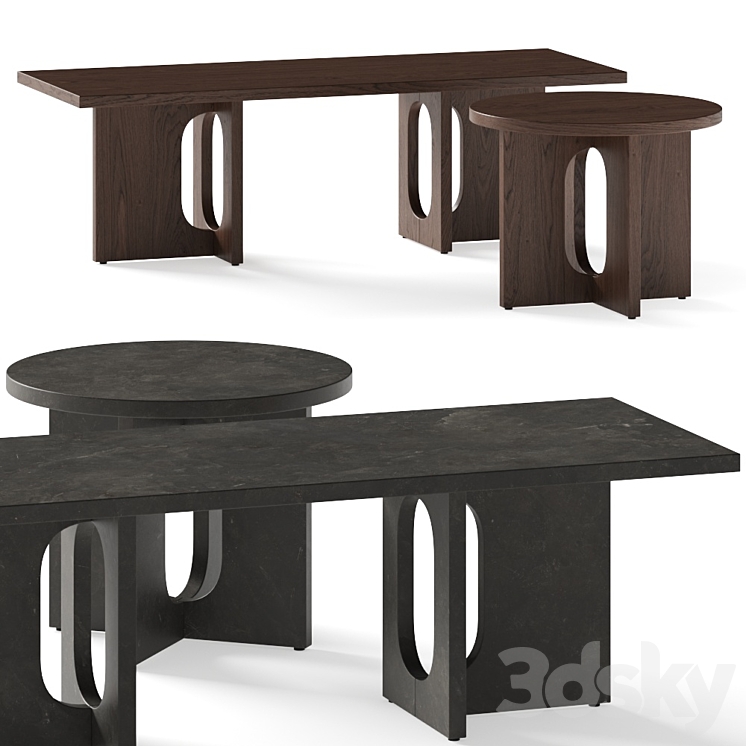 Menu Androgyne Coffee Side Table 3DS Max Model - thumbnail 2