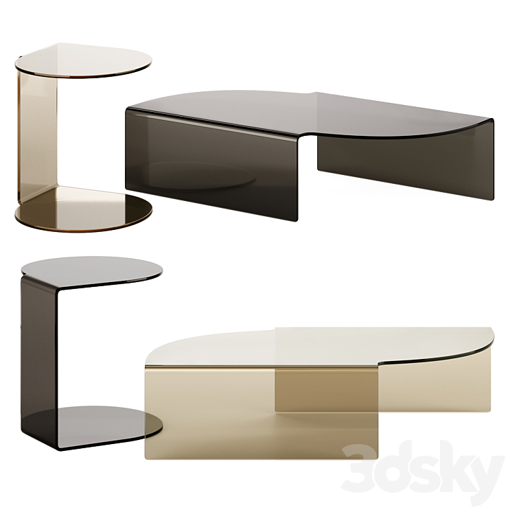 MERIAN | Coffee Tables by Calligaris 3DS Max Model - thumbnail 1