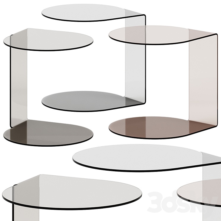 Merian Side Table by Calligaris \/ Side table 3DS Max Model - thumbnail 1