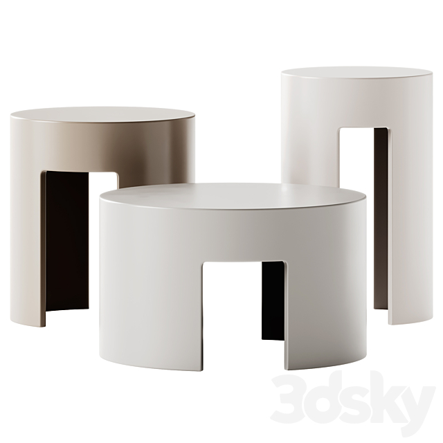 Meridiani GONG Coffee Tables 3DS Max Model - thumbnail 2