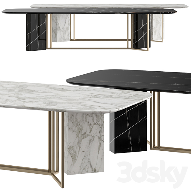 Meridiani Plinto Y2W Dining Table 3DSMax File - thumbnail 1