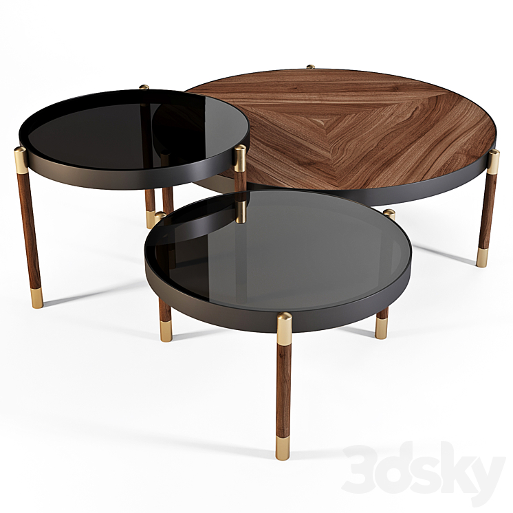 Meroni and Colzani: Coffee Tables – Sanremo 3DS Max - thumbnail 1