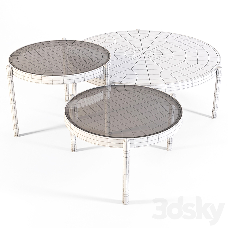 Meroni and Colzani: Coffee Tables – Sanremo 3DS Max - thumbnail 2