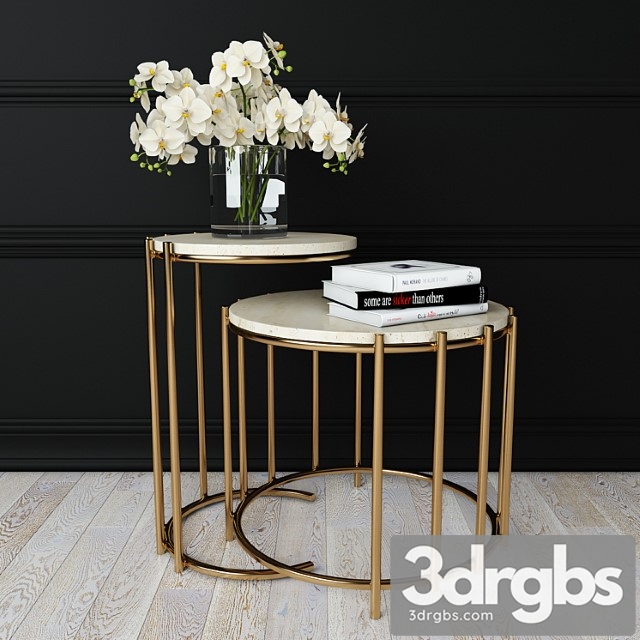 Messina nesting side tables 2 3dsmax Download - thumbnail 1