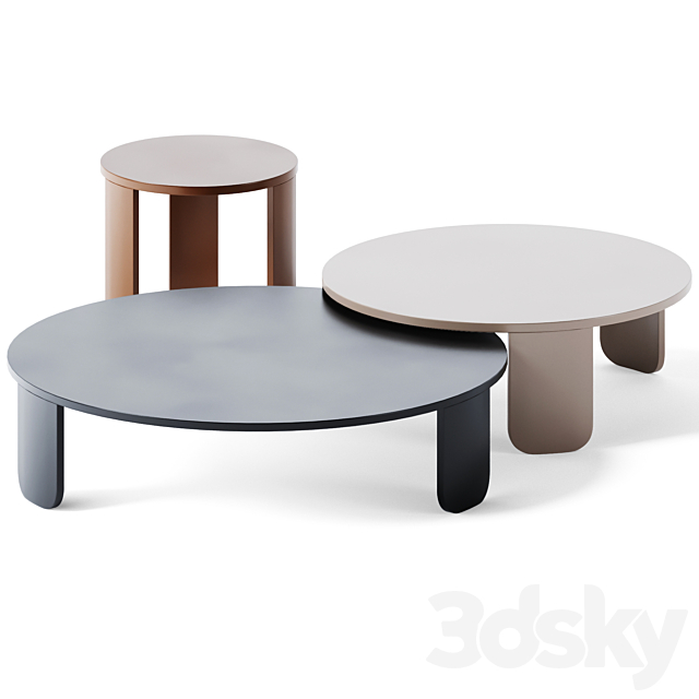 Metal Coffee Table Clemo by Gallotti & Radice 3DSMax File - thumbnail 2