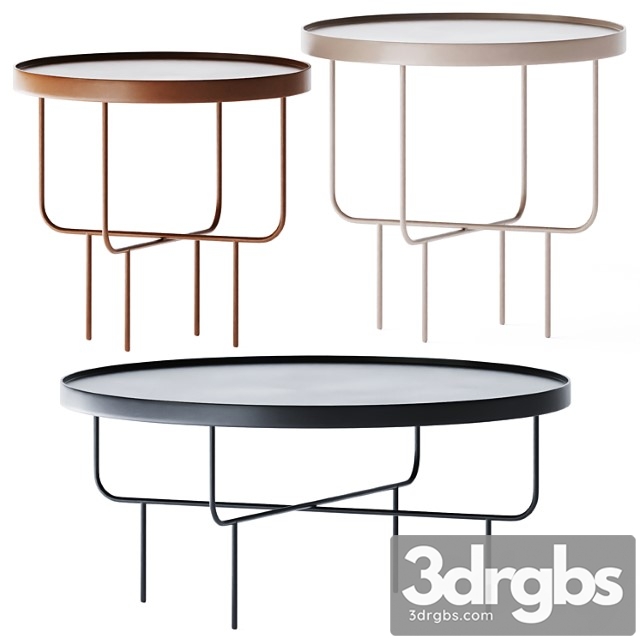 Metal round coffee table roundhouse collection by blu dot - thumbnail 1