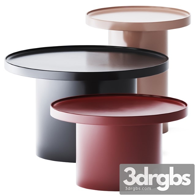 Metal round plateau coffee table by bolia - thumbnail 1