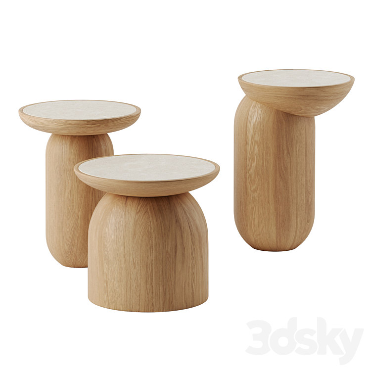 MEZCALITOS SIDE TABLES by SinCa 3DS Max Model - thumbnail 1