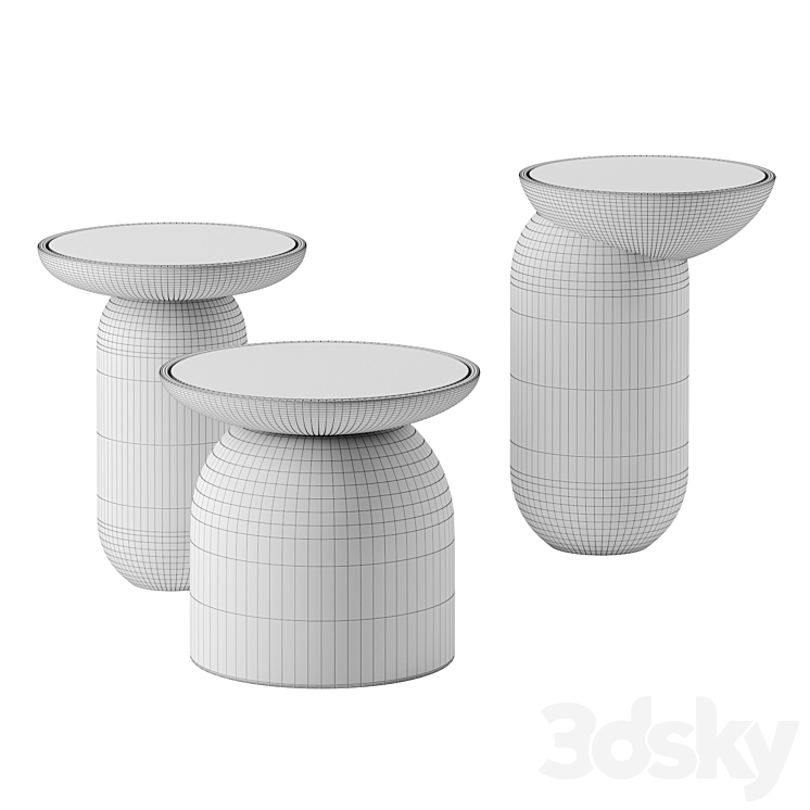 MEZCALITOS SIDE TABLES by SinCa 3DS Max Model - thumbnail 2