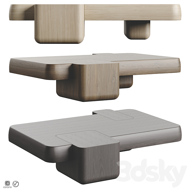 Michel Amar Puzzle Coffee Table 3ds Max - thumbnail 1