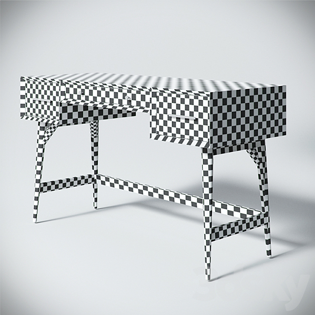 Mid-Century Desk 3DS Max Model - thumbnail 3