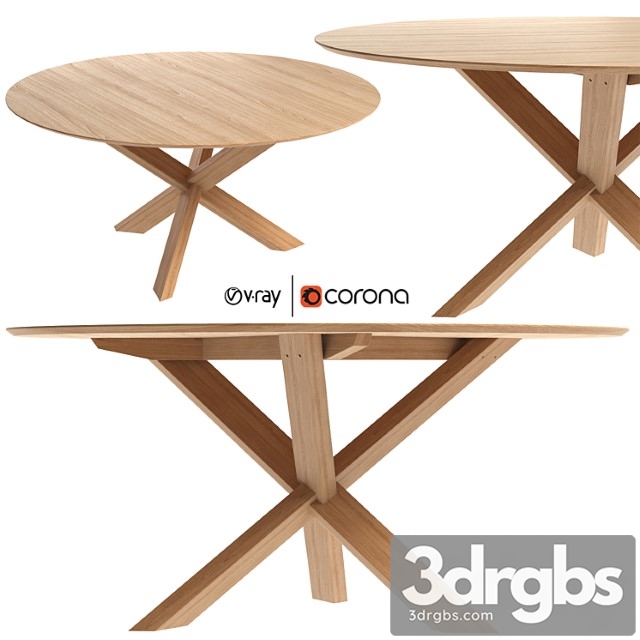 Mikado round dining table r160 cm by industry west 2 3dsmax Download - thumbnail 1