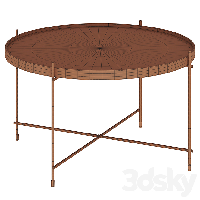 Miller coffee table-4 black 3DS Max Model - thumbnail 2