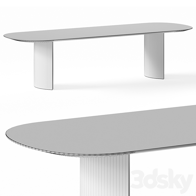 Miniforms Plauto Dining Table 3DS Max Model - thumbnail 2