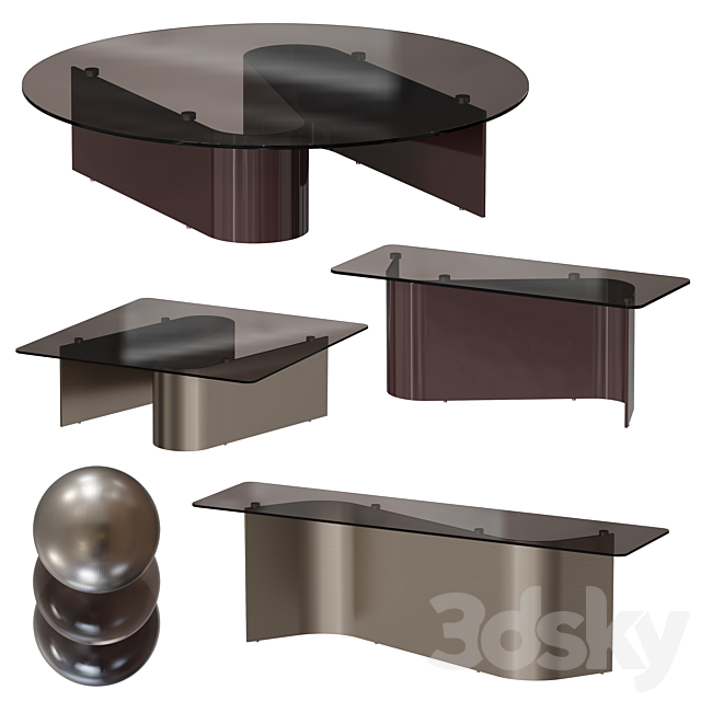 Minotti _ Bender Tables Set 1 3DSMax File - thumbnail 1