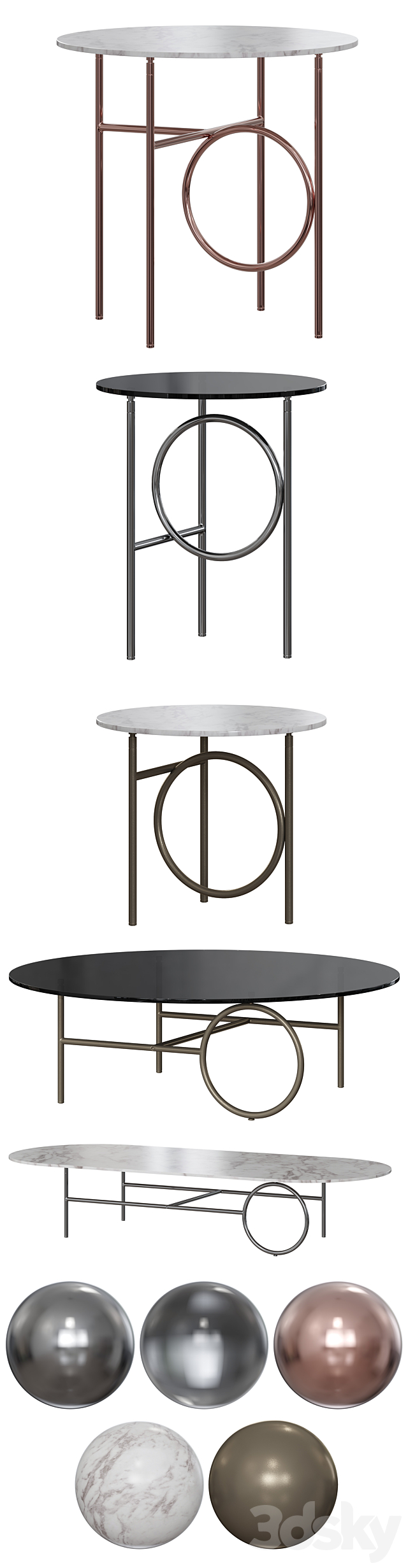 Minotti _ Ring Table 3ds Max - thumbnail 2