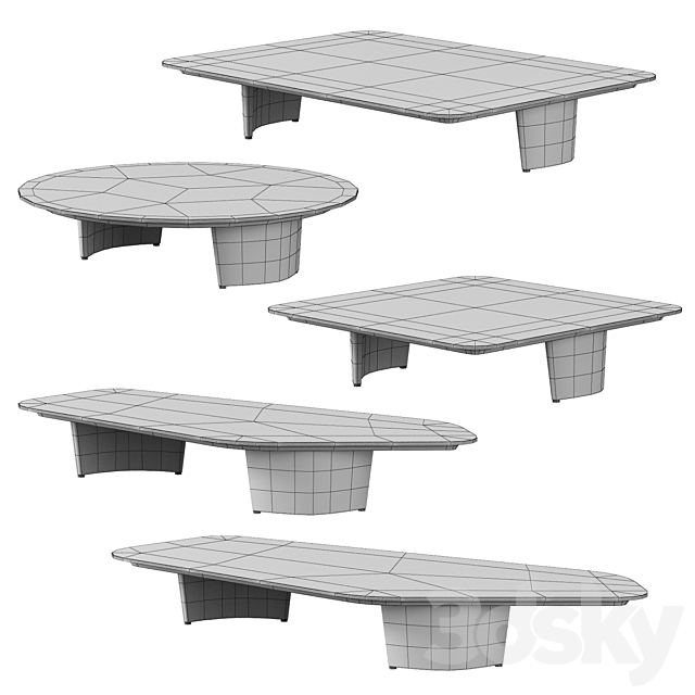 Minotti _ Song Coffee Table 3DSMax File - thumbnail 3