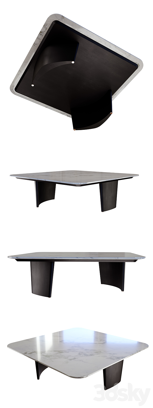 Minotti _ Song Coffee Tables 3DS Max Model - thumbnail 2