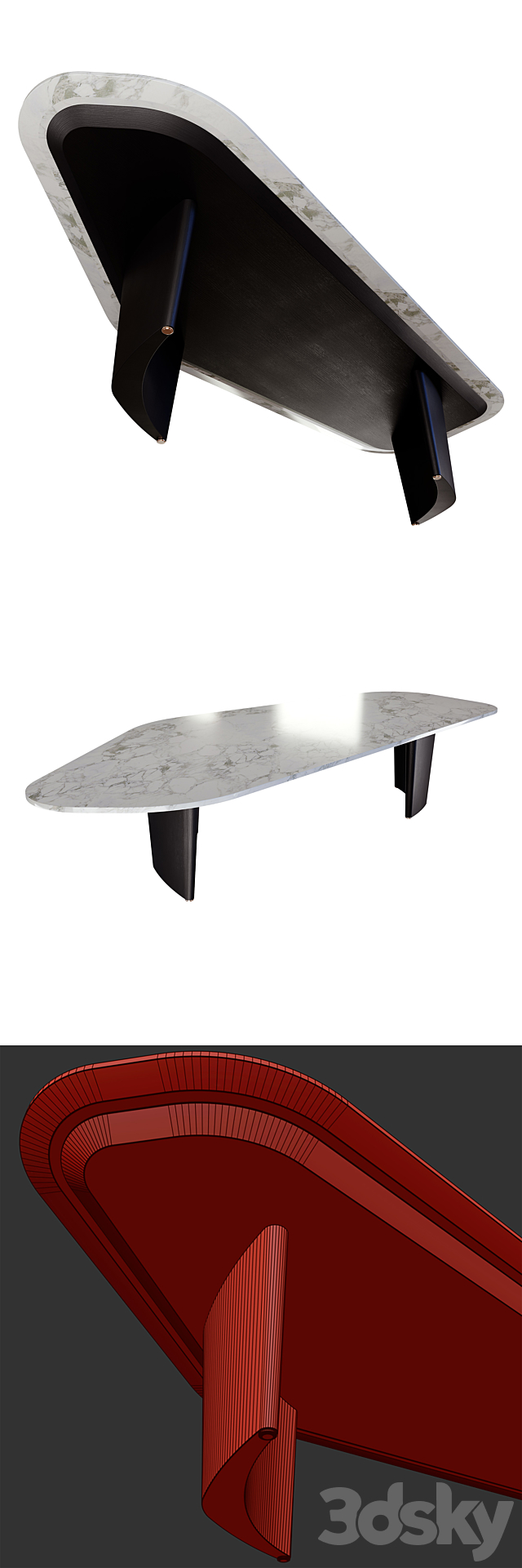 Minotti _ Song Coffee Tables 3DS Max Model - thumbnail 3