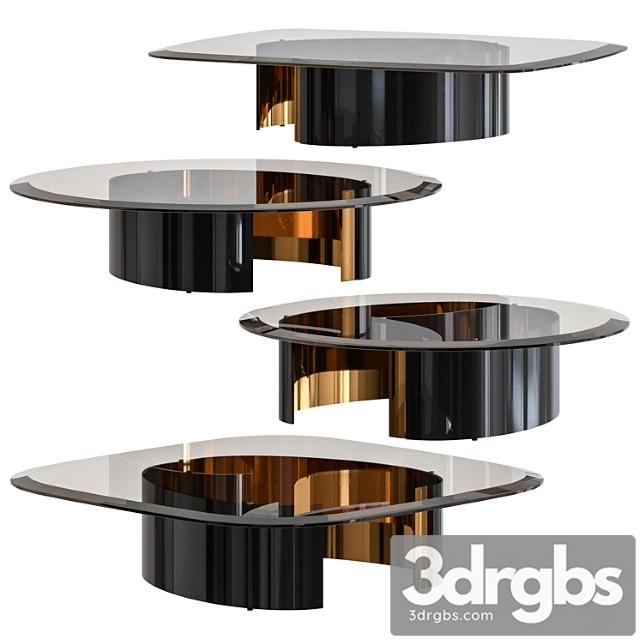 Minotti bangle tables set 2 3dsmax Download - thumbnail 1