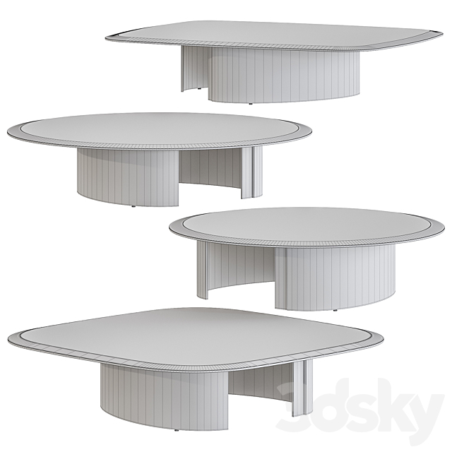 Minotti Bangle Tables Set 3DS Max Model - thumbnail 2