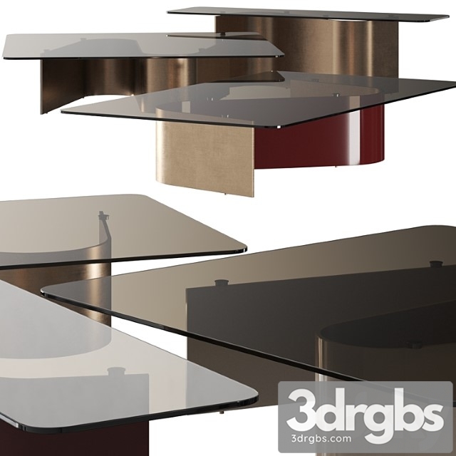 Minotti bender coffee tables 2 3dsmax Download - thumbnail 1