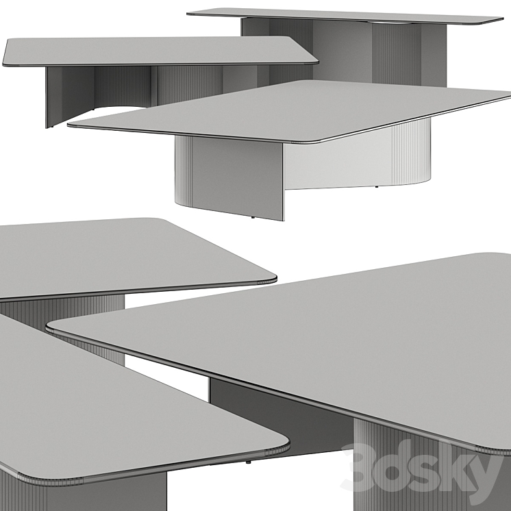 Minotti Bender Coffee Tables 3DS Max - thumbnail 2