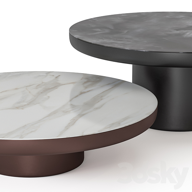 Minotti Brady coffee tables 3DS Max Model - thumbnail 2